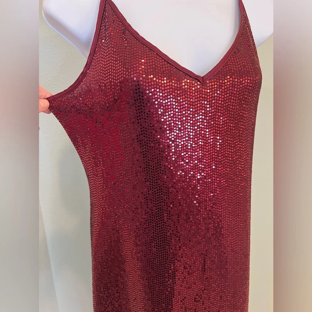 Express Sexy Sequin Strappy Midi Dress in Red, size Large, NWT! - Picture 3 of 6